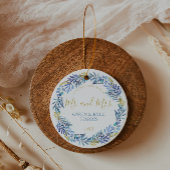 Blauwe en goudkeramische keramische versiering keramisch ornament