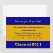 Blauwe en goudkleuren kaart (Voorkant / Achterkant)