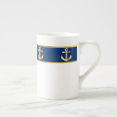 Blauwe en goudkleurige Chinese Mok (Rechts)