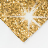 Blauwe en goudkleurige kronnen, Jouw tekst, KLEUR Fleece Deken (Hoek)