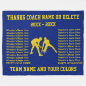 Blauwe en goudkleurige reuksnoer fleece deken (Voorkant (Horizontaal))