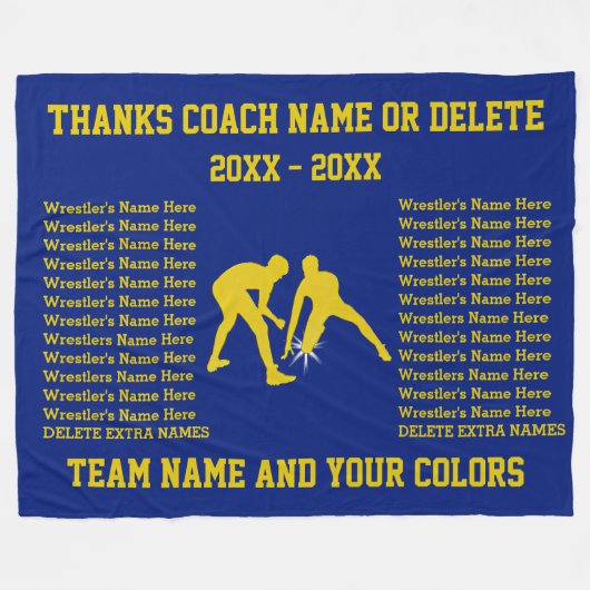 Blauwe en goudkleurige reuksnoer fleece deken (Voorkant (Horizontaal))