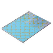 Blauwe en goudkleurige Shimmer Mermaid Scales Notitieboek (Linkerzijde)