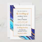 Blauwe en goudkleurige vlechtjes kaart (Voorkant)