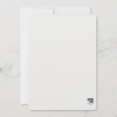 Blauwe en goudkleurige Waterverf Kaart (Achterkant)