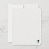 Blauwe en goudkleurige Waterverf RSVP Kaartje (Achterkant)