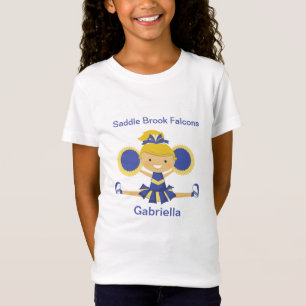Blauwe en goudkoorts t-shirt