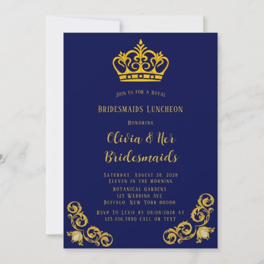 Blauwe en goudmaiden kaart (Voorkant)