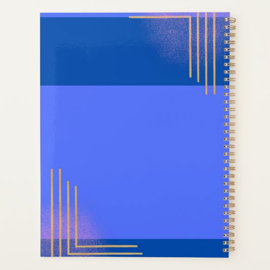 Blauwe en goudmakerij planner (Achterkant)