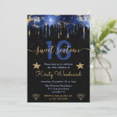 Blauwe en goudmakreel kaart (Staand voorkant)