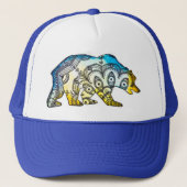 Blauwe en goudmakreel van Megaflora Trucker Pet (Voorkant)