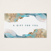 Blauwe en goudmatige Kaart voor vloeibaar inktpapi (Voorkant)