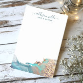 Blauwe en goudmatige kunst Vloeibare Waterverf Ink Post-it® Notes