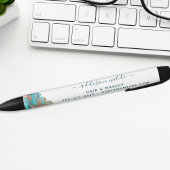 Blauwe en goudmatige kunst Vloeibare Waterverf Ink Zwarte Inkt Pen