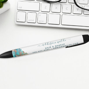 Blauwe en goudmatige kunst Vloeibare Waterverf Ink Zwarte Inkt Pen