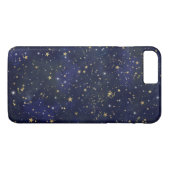 Blauwe en goudofficiële sterren Whimsical-Waterver Case-Mate iPhone Case (Achterkant (Horizontaal))