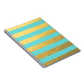 Blauwe en goudoliesnijpes bedrukt notitieboek (Rechterzijde)