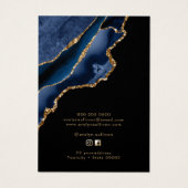 Blauwe en goudsieraden visitekaartje (Achterkant)