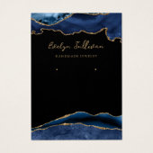 Blauwe en goudsieraden visitekaartje (Voorkant)