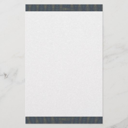 Blauwe en goudsmederij briefpapier (Voorkant)