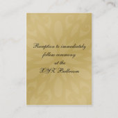 blauwe en goudsneeuwvlokken winterbruiloft informatiekaartje (Achterkant)