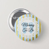 Blauwe en goudstripte mammie om Button te worden (Voorkant /achterkant)