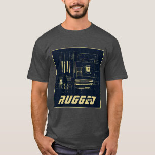 blauwe en goudtechnologie   Circuit Board   Moeder T-shirt
