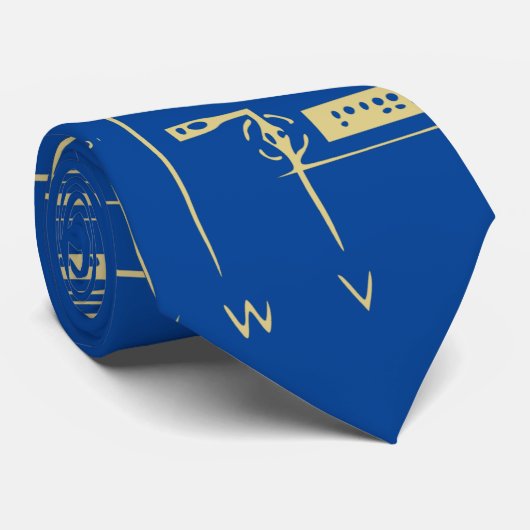 blauwe en goudtechnologie | Moederbord | Circuit B Stropdas (Opgerold)