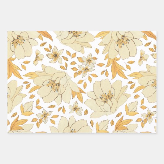 Blauwe en goudverlooppapierset inpakpapier vel (Voorkant 2)