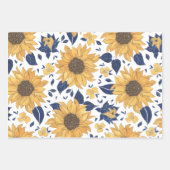 Blauwe en goudverlooppapierset inpakpapier vel (Voorkant 3)