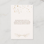 Blauwe en goudwaterverf Japanse taal TEMA Visitekaartje (Achterkant)