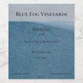 Blauwe en grijze abstracte Etiket voor voedsel en  (Enkel label)