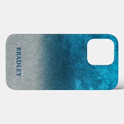 Blauwe en grijze achtergrond Case-Mate iPhone case (Achterkant (horizontaal))