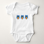 Blauwe en grijze Baby Draag Romper (Voorkant)