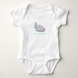 Blauwe en grijze Baby olifant 🐘 - Little Peanut Romper