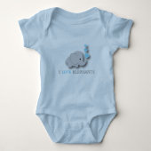 Blauwe en grijze Baby olifant Romper (Voorkant)