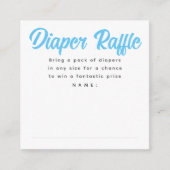 Blauwe en grijze Baby shower luierritten Informatiekaartje (Voorkant)