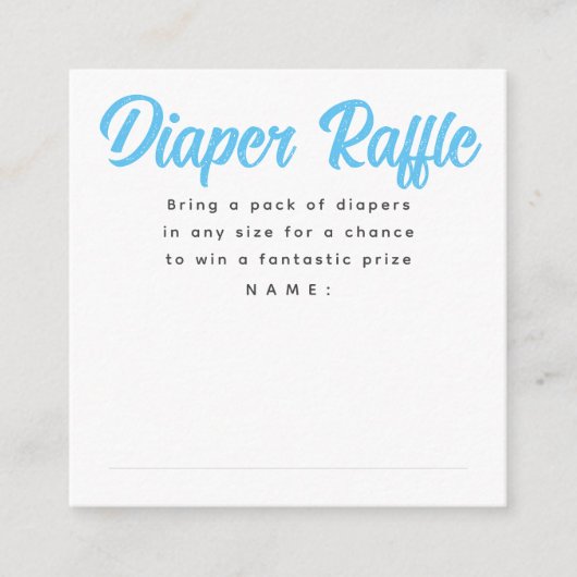 Blauwe en grijze Baby shower luierritten Informatiekaartje (Voorkant)