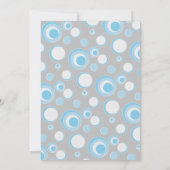 Blauwe en grijze Baby uil 🦉| Douchethema Kaart (Achterkant)