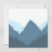 Blauwe en grijze bergen Elegant Wedding Kaart (Achterkant)