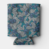 Blauwe en grijze bosbessen blikjeskoeler (Voorkant)