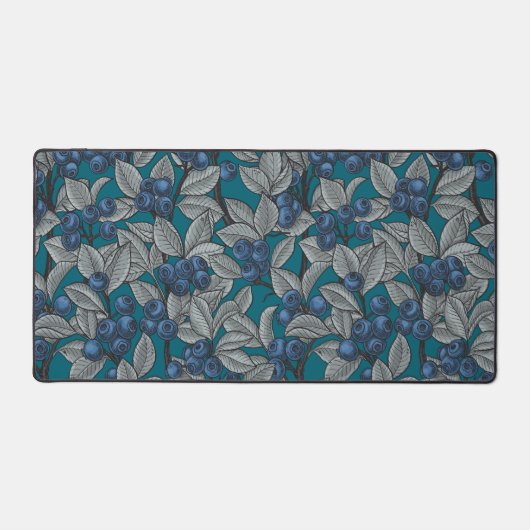 Blauwe en grijze bosbessen bureaumat (Voorkant)
