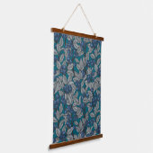 Blauwe en grijze bosbessen hangend wandkleed (Gebogen)