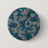 Blauwe en grijze bosbessen ronde button 5,7 cm (Voorkant)