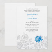 Blauwe en grijze bruidsgordels kaart (Voorkant / Achterkant)