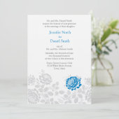 Blauwe en grijze bruidsgordels kaart (Staand voorkant)