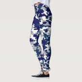 Blauwe en grijze Camo-Leggings Leggings (Links)