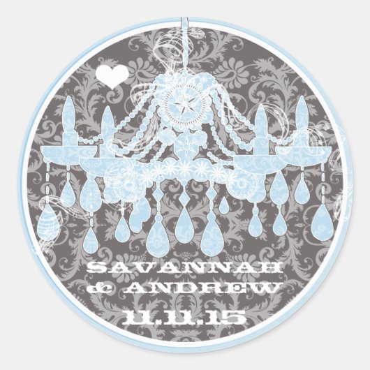 Blauwe en grijze damesluchters Stickers (Voorkant)