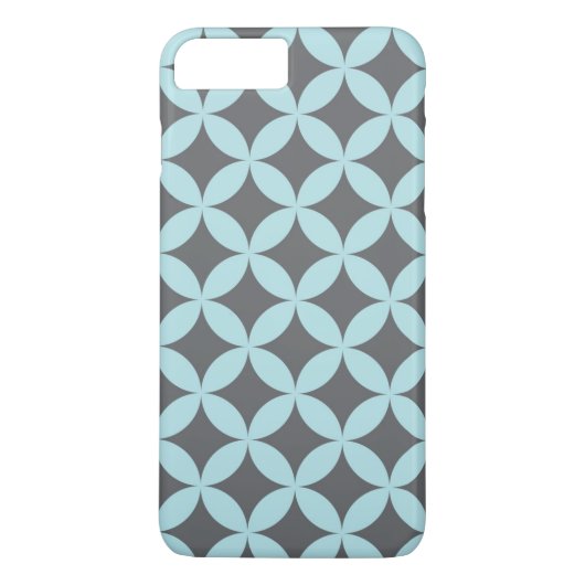 Blauwe en grijze gepatterde iPhone draagtas Case-Mate iPhone Case (Achterkant)