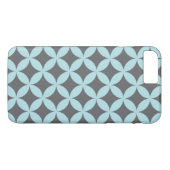 Blauwe en grijze gepatterde iPhone draagtas Case-Mate iPhone Case (Achterkant (Horizontaal))